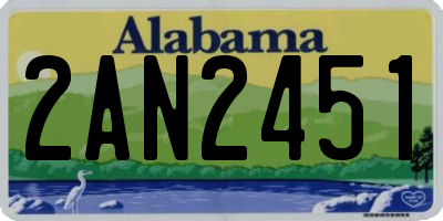 AL license plate 2AN2451