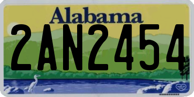 AL license plate 2AN2454