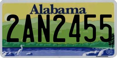 AL license plate 2AN2455