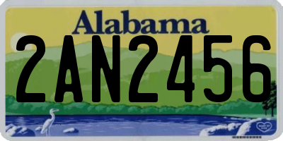 AL license plate 2AN2456