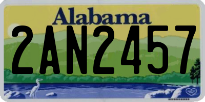 AL license plate 2AN2457