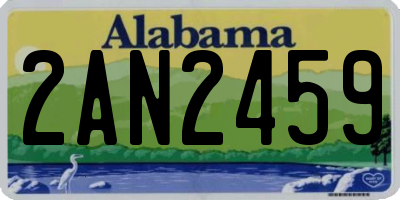 AL license plate 2AN2459