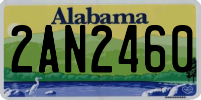 AL license plate 2AN2460