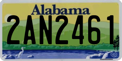 AL license plate 2AN2461