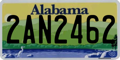 AL license plate 2AN2462