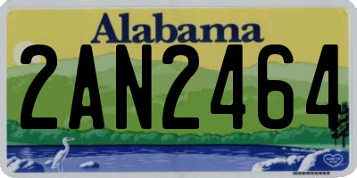 AL license plate 2AN2464