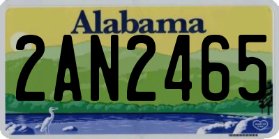 AL license plate 2AN2465