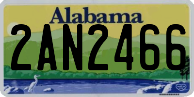 AL license plate 2AN2466