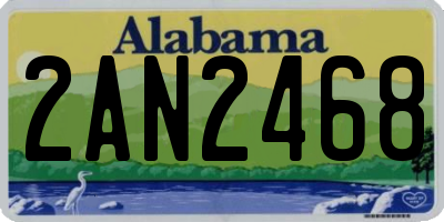 AL license plate 2AN2468
