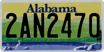 AL license plate 2AN2470