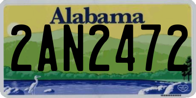 AL license plate 2AN2472