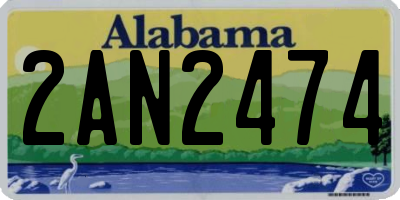 AL license plate 2AN2474