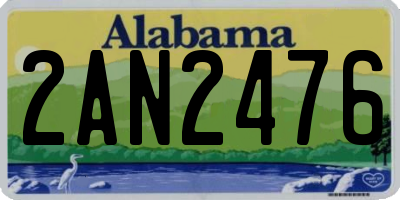 AL license plate 2AN2476