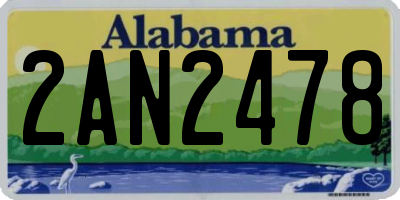 AL license plate 2AN2478