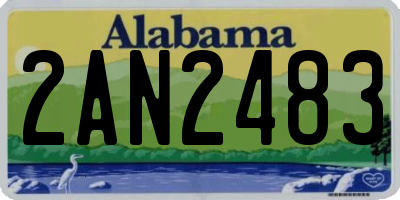 AL license plate 2AN2483