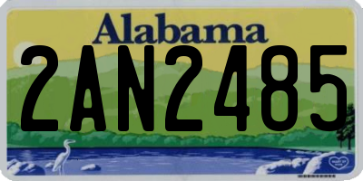 AL license plate 2AN2485