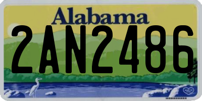 AL license plate 2AN2486
