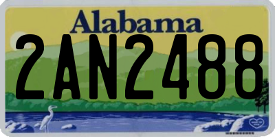 AL license plate 2AN2488