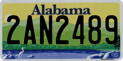 AL license plate 2AN2489