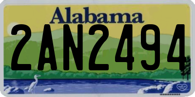 AL license plate 2AN2494