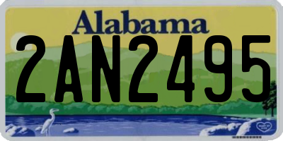 AL license plate 2AN2495