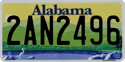 AL license plate 2AN2496