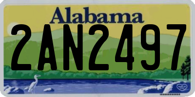AL license plate 2AN2497