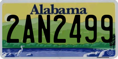 AL license plate 2AN2499