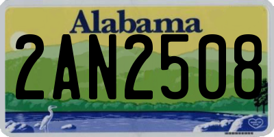 AL license plate 2AN2508