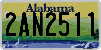 AL license plate 2AN2511