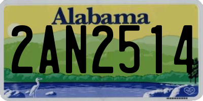 AL license plate 2AN2514