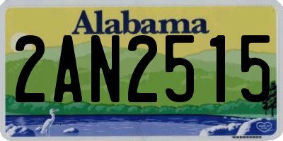 AL license plate 2AN2515