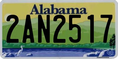 AL license plate 2AN2517