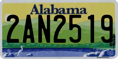 AL license plate 2AN2519