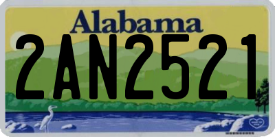 AL license plate 2AN2521
