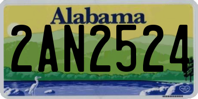 AL license plate 2AN2524