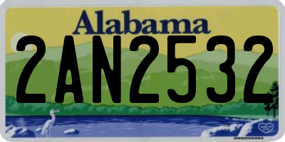 AL license plate 2AN2532