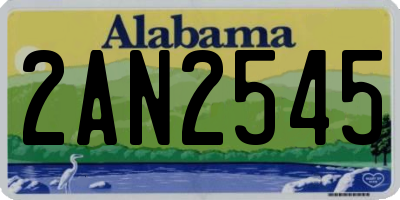 AL license plate 2AN2545