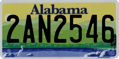 AL license plate 2AN2546