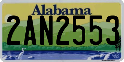 AL license plate 2AN2553