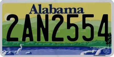 AL license plate 2AN2554