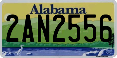 AL license plate 2AN2556