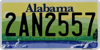 AL license plate 2AN2557