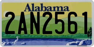 AL license plate 2AN2561