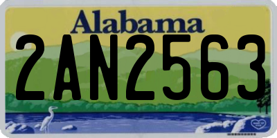 AL license plate 2AN2563