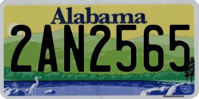 AL license plate 2AN2565