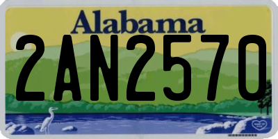 AL license plate 2AN2570