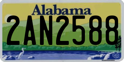 AL license plate 2AN2588
