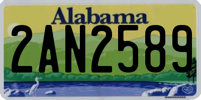 AL license plate 2AN2589