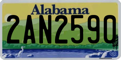 AL license plate 2AN2590